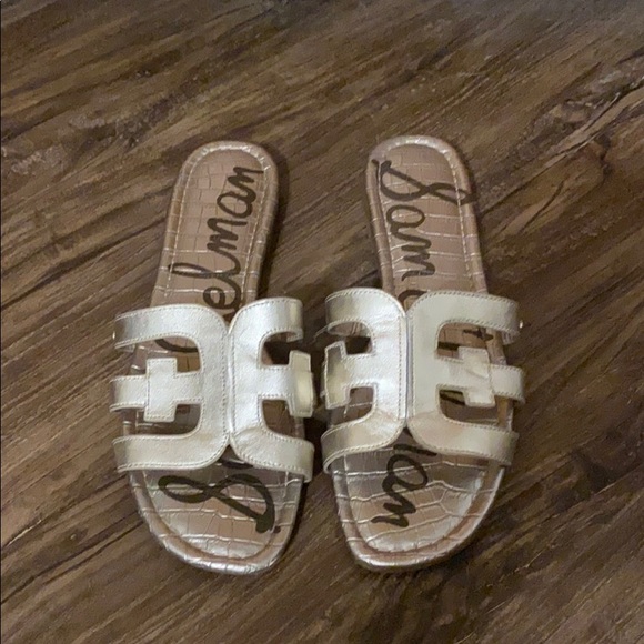 Sam Edelman Shoes - Sam Edelman Metallic Gold Slide Sandals